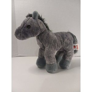 Ganz Horse Plush Stuffed Animal lovey 8 tall 11 long Gray